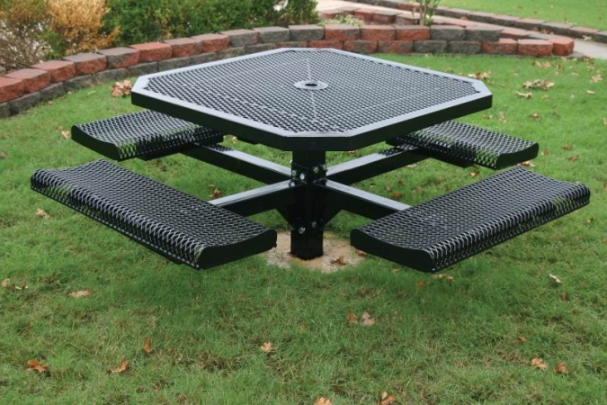 Webcoat T46OCTROLLPEDPOR 46 in. Octagon Table- 4 Attached Seats - Portable at Sears.com