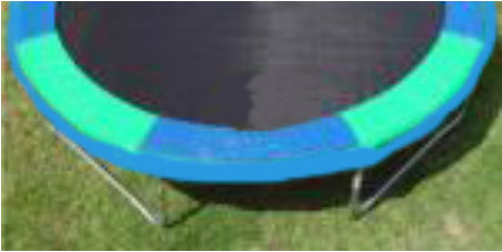 Trampoline Parts and Supply 12V-T-BG 12ft. Round Standard Trampoline Safety Pad - Blue and Green Alternating at Sears.com