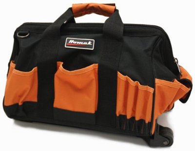 Homak TB04015022 15 Inch Tool Bag with 22 Pockets and Pull Handle