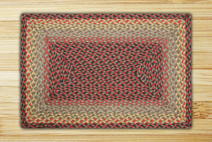 Capitol Importing Company Capitol Importing 22-081 Burgundy-Black-Sage - 20 in. x 30 in. Rectangle Braided Rug at Sears.com