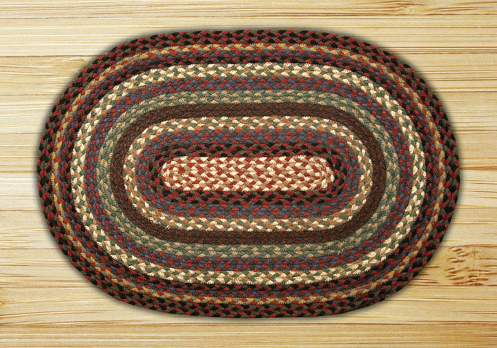 Capitol Importing Company Capitol Importing 02-321 Burgundy-Blue-Black - 20 in. x 30 in. Oval Braided Rug at Sears.com