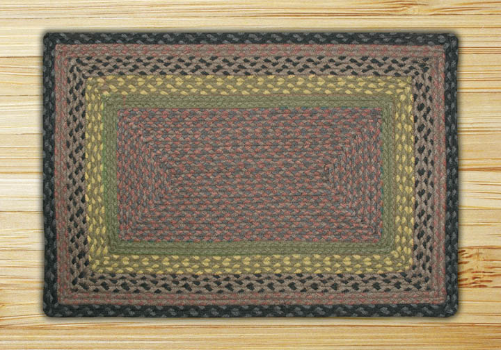 Capitol Importing Company Capitol Importing 22-099 Brown-Black-Charcoal - 20 in. x 30 in. Rectangle Braided Rug at Sears.com