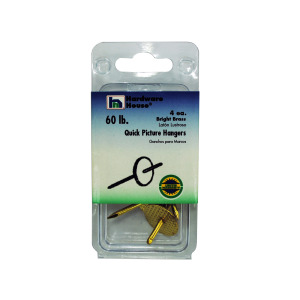 BULK BUYS Bright brass picture hangers  pack of 4 Case Of 20 at Sears.com