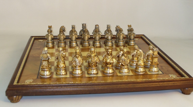 WorldWise Imports PC8552-EBG Camelot Pewter Chess Set by Ital Fama at Sears.com