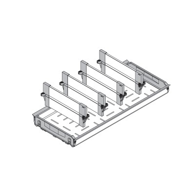 Hardware Distributors BZFL.30BFS8 BL 24 in. Intivo D-Height Bottle Storage Insert for Orgaline - Black at Sears.com