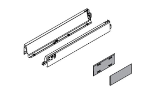 Hardware Distributors B 358N 5002SA WH Tandembox Intivo N Height 20 in. Drawer Profile Set - Silk White at Sears.com