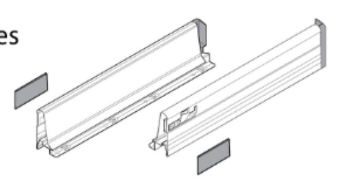 Hardware Distributors B 359M 6502S Tandembox M Height 26 in. Drawer Profile Set - Gray at Sears.com