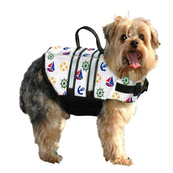 Paws Aboard PAWN1500 Designer Doggy Life Jacket In Nautical Print - Size Large at Sears.com