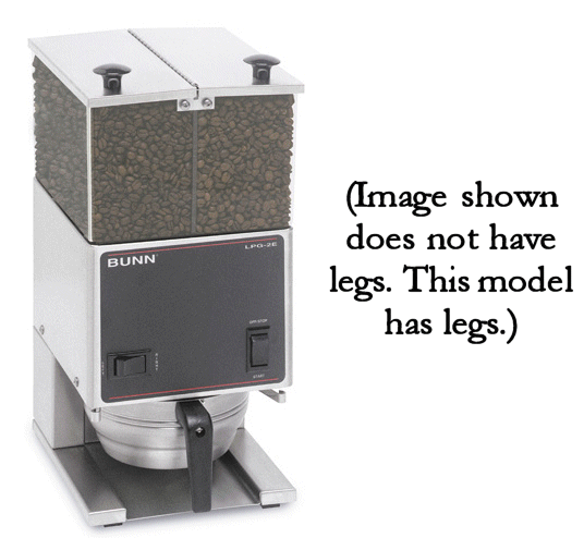 Bunn 26800.0001 Lpg-2e 120v with Legs Low Profile Portion Control Coffee Grinder