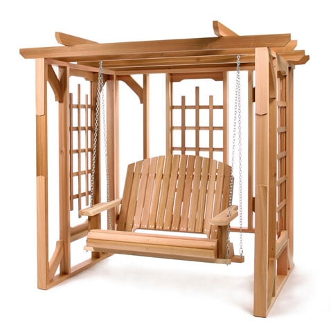 All Things Cedar All Things Cedar PO72s Cedar Pergola Swing Set- Western ...