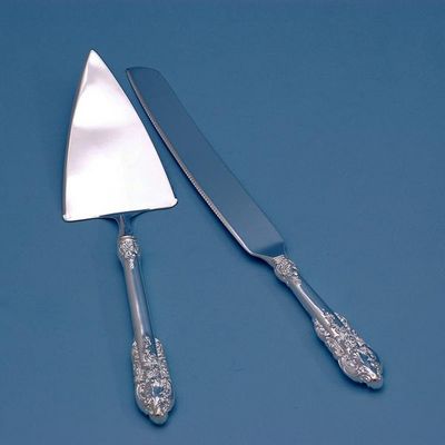 Beverly Clark Beverly Clark 70J Baroque Cake Knife and Server Set - Silver