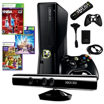 Microsoft XBOX-4GB-KINECT-NBA-BNDL XBOX 360 Slim 4GB Kinect Bundle with 3 Games and More at Sears.com