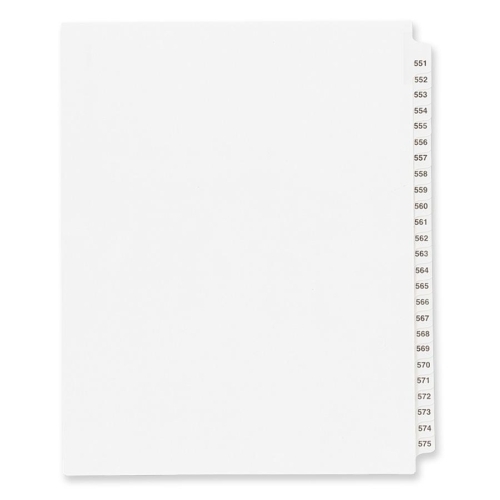 Avery Consumer Products Avery Consumer Products Index Dividers, 551-575, Side Tab, 8-.5 in.x11 in., 25-Set, WE at Sears.com