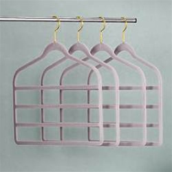Huggable Hangers Bar Hanger Set 4pc Grey 109hhbr4pcgreyltc1