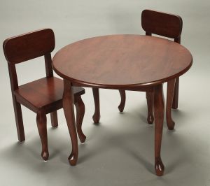 Giftmark Giftmark 3000-RndCherry Childrens Round Solid Wood Queen Anne ...