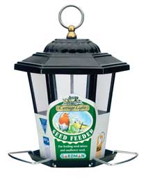 Gardman Wild Bird Carriage Light Seed Feeder Black .55 Quart Ba01140