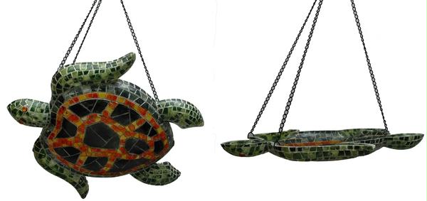 Mosaic Turtle Birdfeeder/wall Plaque