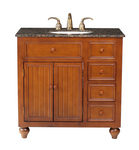 Stufurhome GM-2214-36-BB 36 in. Mary Single Sink Vanity with Baltic Brown...