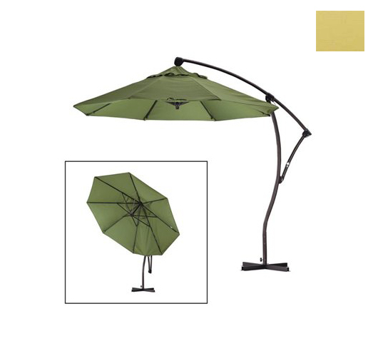 California Umbrella BA908-5414 9 ft. Cantilever Market Umbrella Delux Crank Lift - Bronze-Sunbrella-Wheat at Sears.com