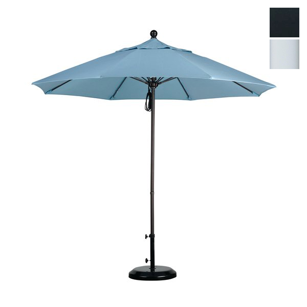 California Umbrella ALTO908170-SA08 9 ft. Fiberglass Market Umbrella Pulley Open Matted White-Pacifica-Black at Sears.com
