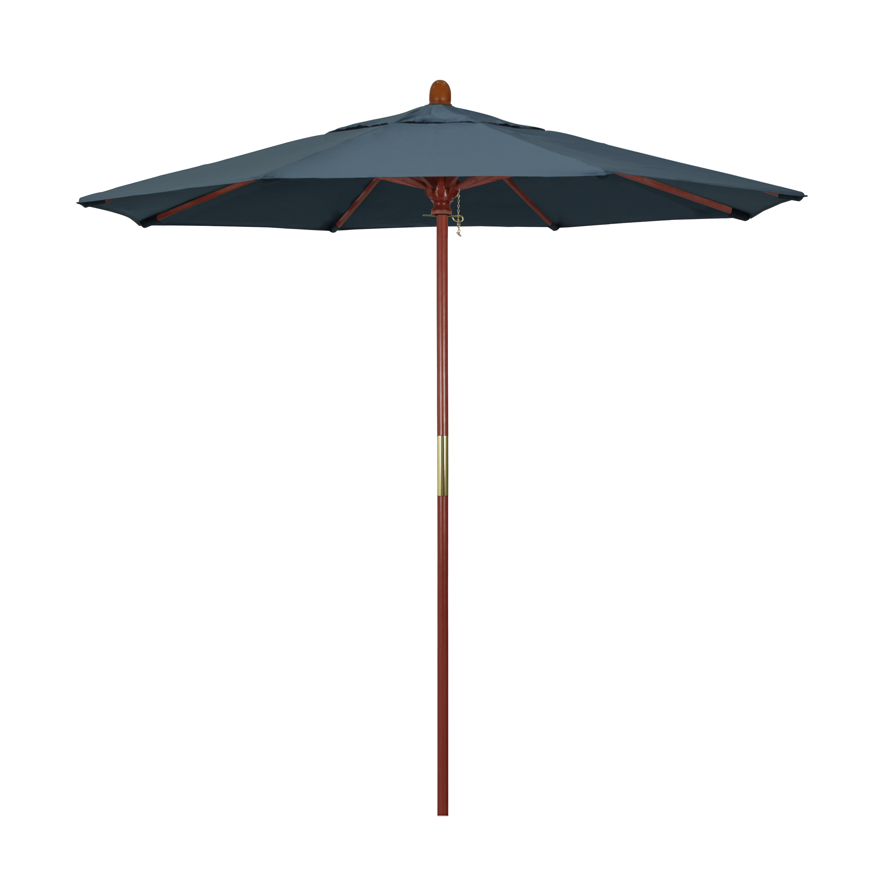 California Umbrella MARE758-SA52 7.5 ft. Wood Market Umbrella Pulley Open Marenti Wood-Pacifica-Sapphire at Sears.com