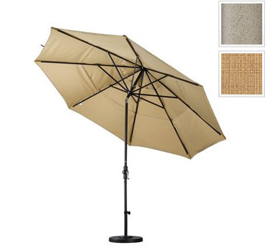 California Umbrella GSCU118913-SA14-DWV 11 ft. Aluminum Market Umbrella Collar Tilt Double Vents Sand-Pacifica-Straw at Sears.com