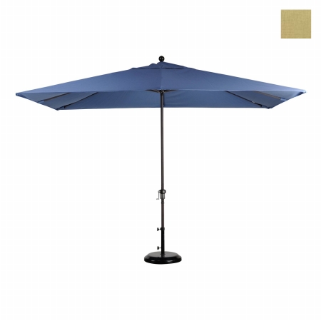 California Umbrella GS1188S117-5476 11 ft. x 8 ft. Rectangular Aluminum Market Umbrella Bronze-Sunbrella-Heather Beige at Sears.com