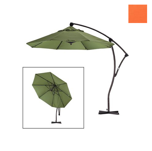 California Umbrella BA908-5417 9 ft. Cantilever Market Umbrella Delux Crank Lift - Bronze-Sunbrella-Tuscan at Sears.com