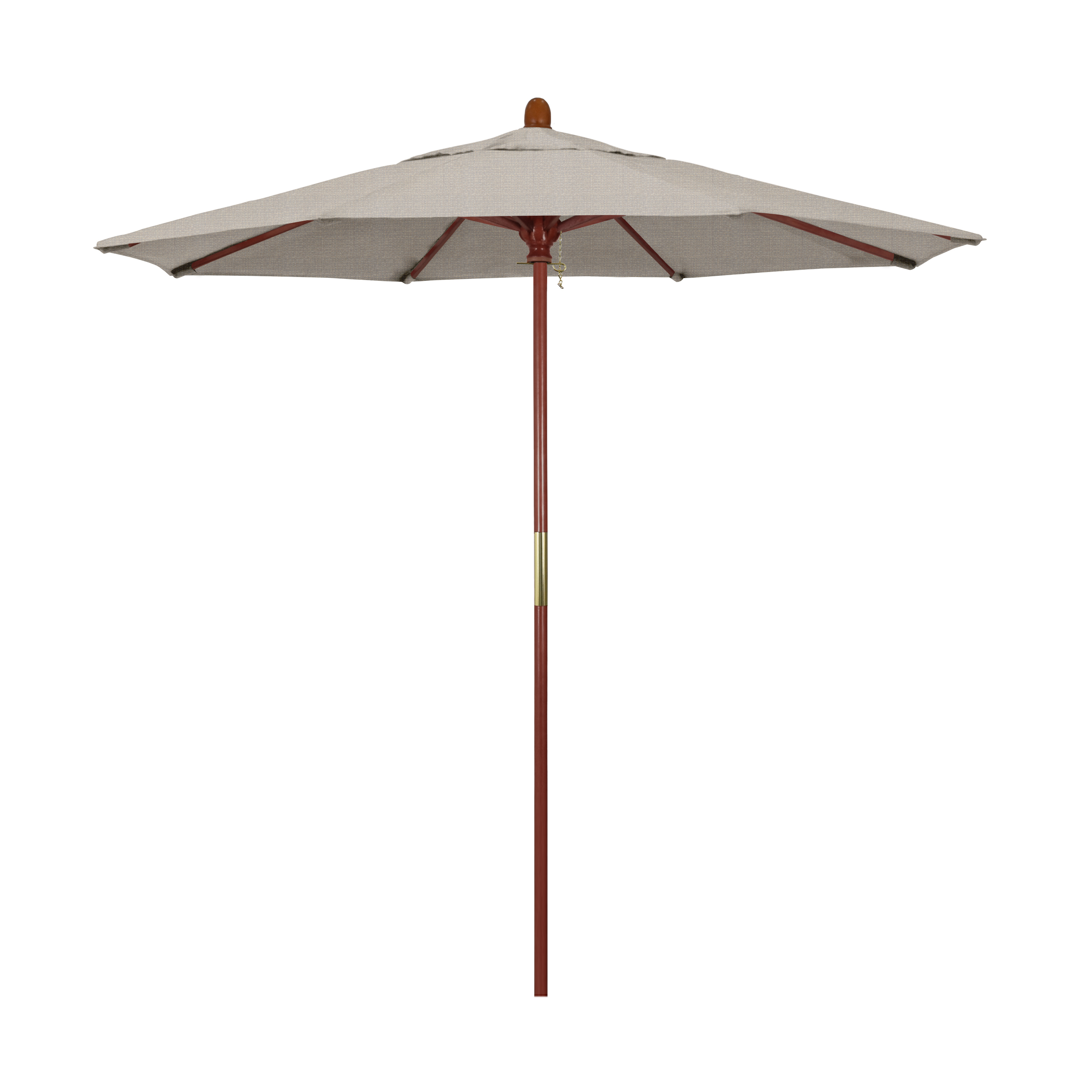 California Umbrella MARE758-F77 7.5 ft. Wood Market Umbrella Pulley Open Marenti Wood-Olefin-Woven Granite at Sears.com