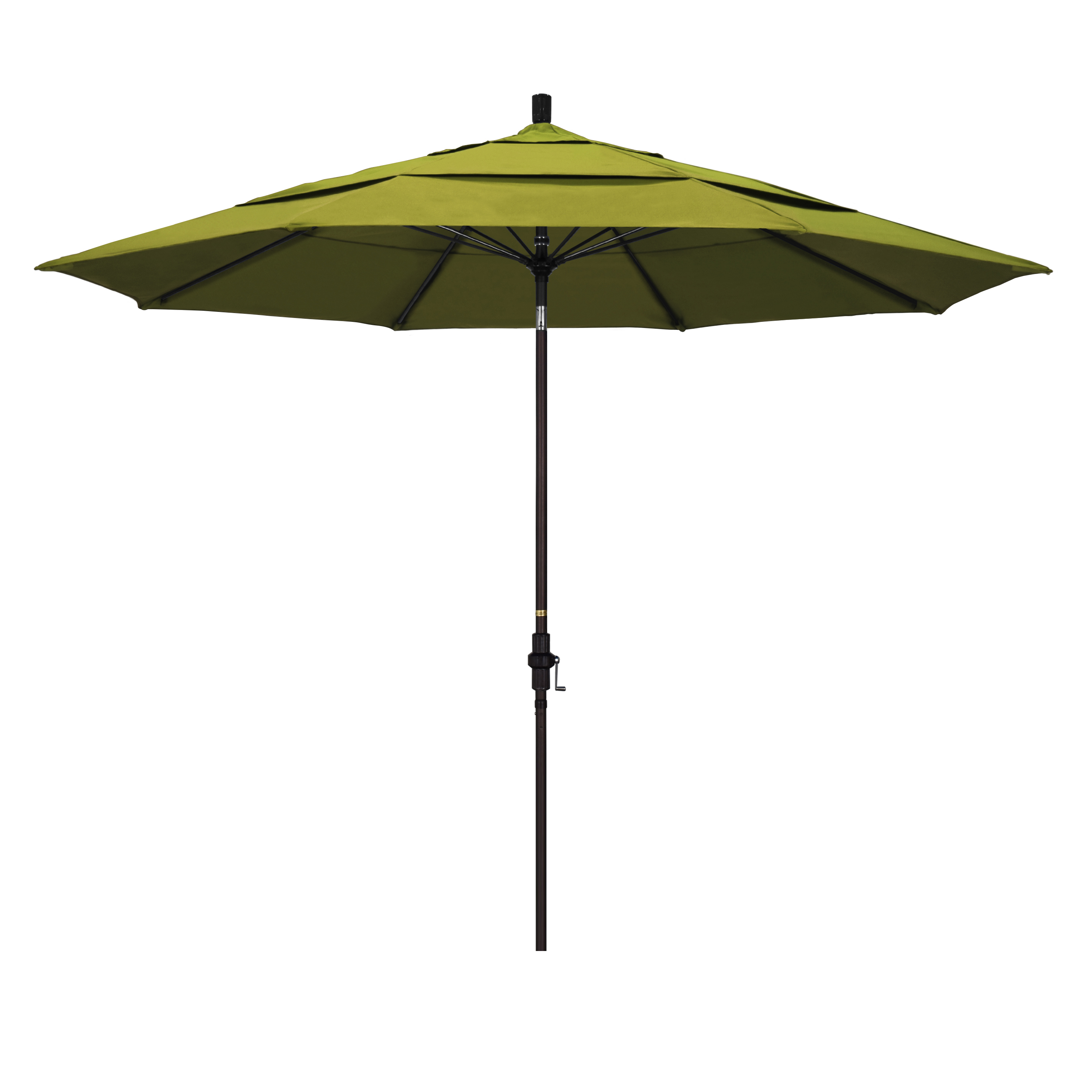 California Umbrella GSCUF118117-F55-DWV 11 ft. Fiberglass Market Umbrella Collar Tilt Bronze-Olefin-Kiwi-DWV at Sears.com