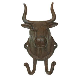 IWGAC 0184S-0215B large Steer Wall Hanger W 2 Hooks IWGAC 0184S-0215B large Steer Wall Hanger W 2 Hooks