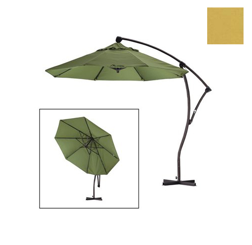 California Umbrella BA908-5484 9 ft. Cantilever Market Umbrella Delux Crank Lift - Bronze-Sunbrella-Brass at Sears.com