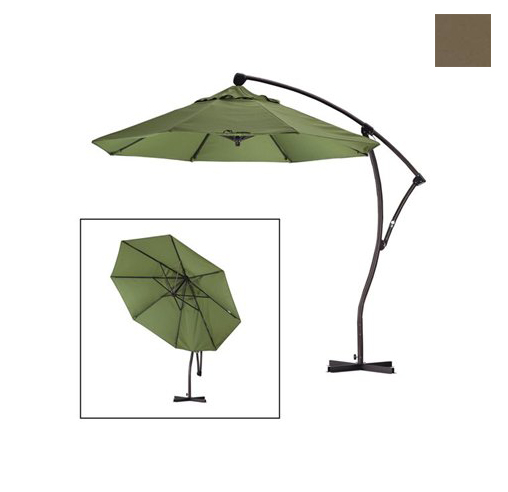 California Umbrella BA908-5425 9 ft. Cantilever Market Umbrella Delux Crank Lift - Bronze-Sunbrella-Cocoa at Sears.com