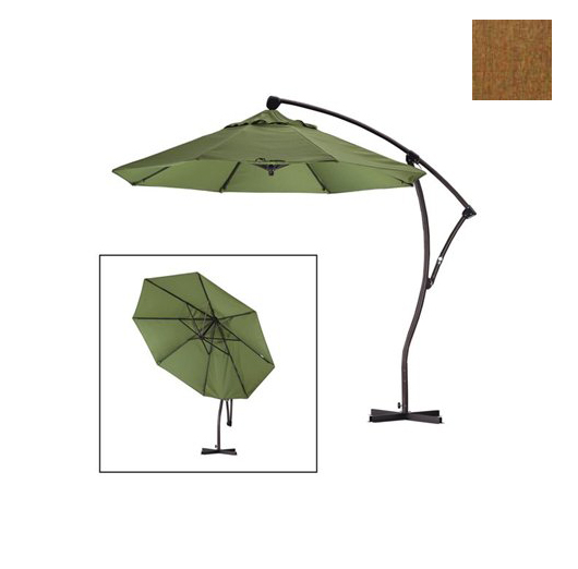 California Umbrella BA908-5488 9 ft. Cantilever Market Umbrella Delux C Lift - Bronze-Sunbrella-Canvas Teak at Sears.com