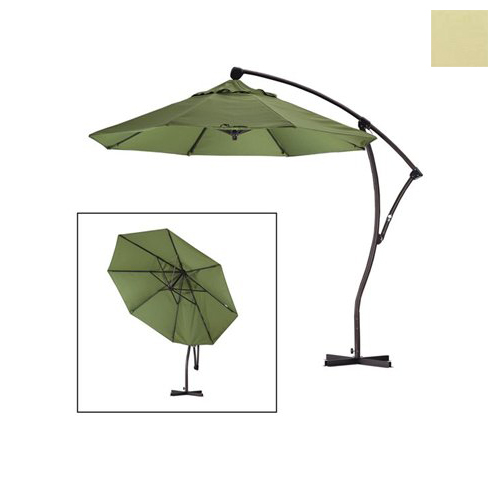 California Umbrella BA908-5422 9 ft. Cantilever Market Umbrella Delux C Lift - Bronze-Sunbrella-Antique Beige at Sears.com