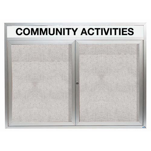 Aarco Products Aarco Products ODCC4860RH 2-Door Outdoor Enclosed Bulletin ...