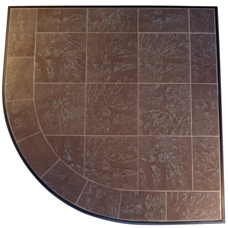 Kalvin International HP3-FXA3A56 48 x 48 Corner Hearth Pad - Decorative Aluminum Edge at Sears.com