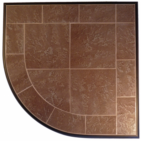 Kalvin International HP8-FXA3A56 36 x 36 Corner Hearth Pad - Decorative Aluminum Edge at Sears.com