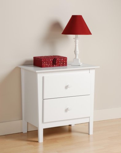 Prepac WRK-2525 Berkshire 2 Drawer Night Stand - White at Sears.com