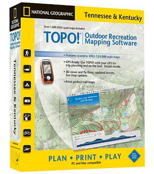 National Geographic TOW0020535 TOPO Maping Software - Tennessee And Kentucky at Sears.com