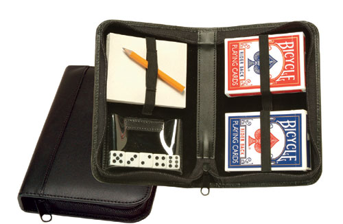 Royce Leather 607-BLACK-8 Zip Around Poker Case - Black at Sears.com