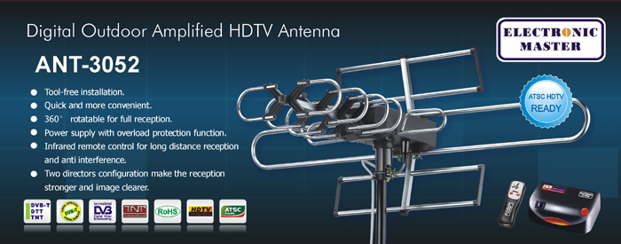 Electronic Master ANT3052 Remote Controlled Rotating Digital Outdoor Amplified HDTV Antenna at Sears.com