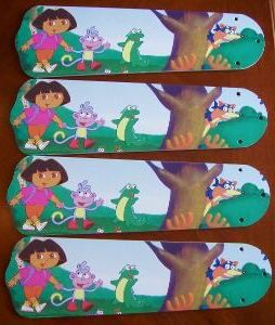 Ceiling Fan Designers 42set-kids-dteb Dora The Explorer & Boots 42 In.