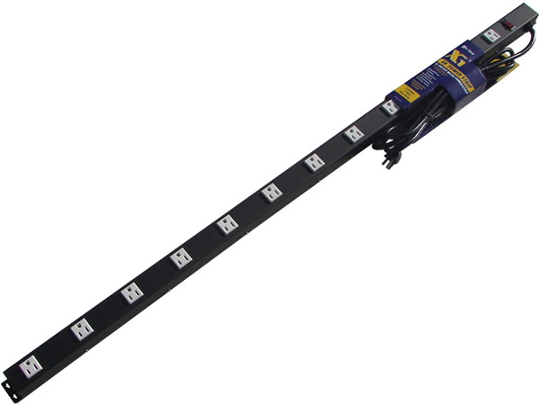 E-dustry EPS-4126N 48 in. 12 Outlet Metal Power Strip