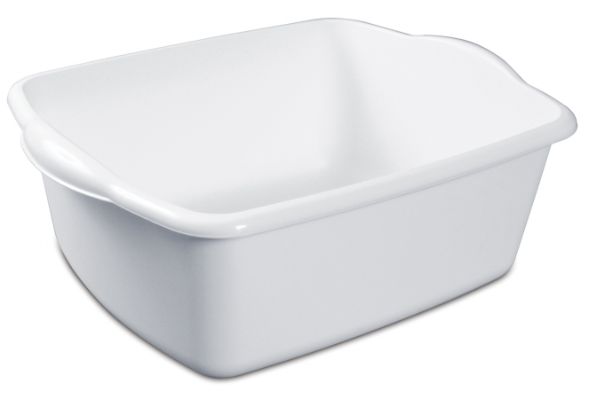 Sterilite 06578012 12 Quart White Dishpan - Case of 12