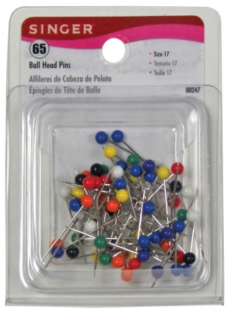 Singer 00247 65 Count Size 17 Assorted Colors Ball Head Straight Pins at Sears.com