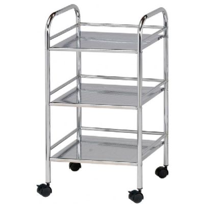 BLUE HILL STUDIO SH3CH 3-Shelf Storage Cart - Chrome