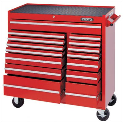 proto 577-444142-15RD Red 15 Drawer Workstation 41X42 Inch