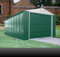 US Polymers 55261 12 ft. x 32 ft. Metal 2-Car Garage Building