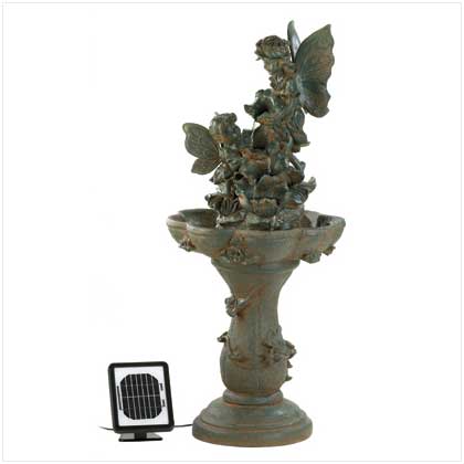 Sunrise Wholesale 12842 42" High Fairy Duo Solar Water Fountain
